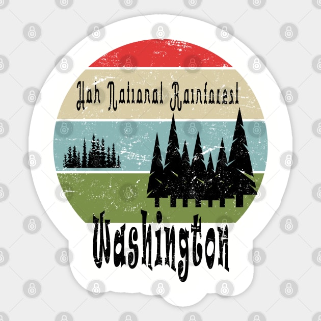 Hoh National Rainforest Washington Sticker by artsytee